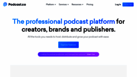 What Podcast.co website looked like in 2023 (1 year ago)