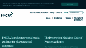 What Pmcpa.org.uk website looked like in 2023 (1 year ago)