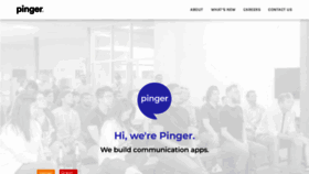 What Pinger.com website looked like in 2023 (1 year ago)