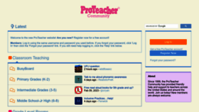 What Proteacher.net website looked like in 2023 (1 year ago)