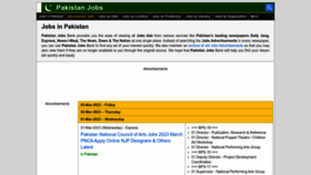 What Pakistanjobsbank.com website looked like in 2023 (1 year ago)
