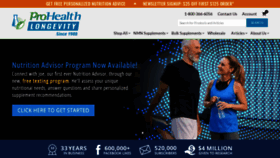What Prohealth.com website looked like in 2023 (1 year ago)