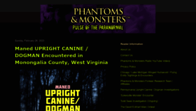 What Phantomsandmonsters.com website looked like in 2023 (1 year ago)