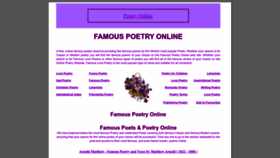 What Poetry-online.org website looked like in 2023 (1 year ago)