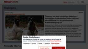 What Presseportal.ch website looked like in 2023 (3 years ago)