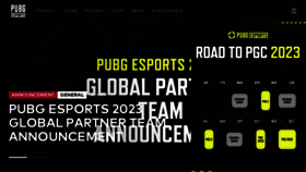What Pubgesports.com website looked like in 2023 (1 year ago)