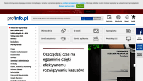 What Profinfo.pl website looked like in 2023 (1 year ago)