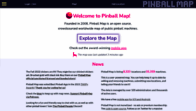 What Pinballmap.com website looked like in 2023 (1 year ago)