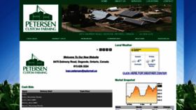 What Petersencustomfarming.ca website looked like in 2023 (1 year ago)