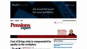 What Pensions-expert.com website looked like in 2023 (1 year ago)