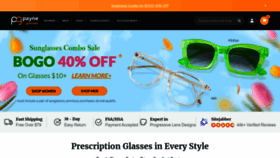 What Payneglasses.com website looked like in 2023 (1 year ago)