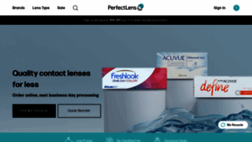 What Perfectlens.ca website looked like in 2023 (1 year ago)