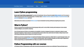 What Python.land website looked like in 2023 (1 year ago)