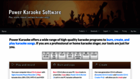 What Powerkaraoke.com website looked like in 2023 (1 year ago)