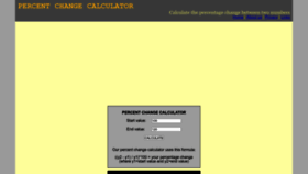 What Percentage-change-calculator.com website looked like in 2023 (1 year ago)