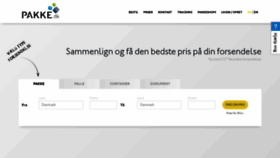 What Pakke.dk website looked like in 2023 (1 year ago)