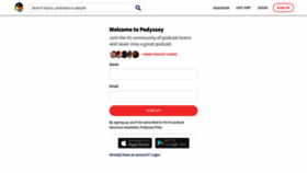 What Podyssey.fm website looked like in 2023 (1 year ago)