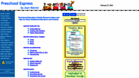 What Preschoolexpress.com website looked like in 2023 (1 year ago)