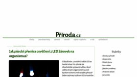 What Priroda.cz website looked like in 2023 (1 year ago)