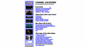 What Panspermia.org website looked like in 2023 (1 year ago)