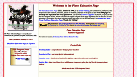 What Pianoeducation.org website looked like in 2023 (1 year ago)