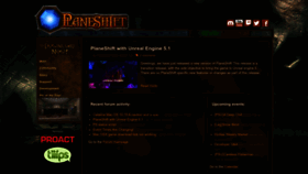 What Planeshift.it website looked like in 2023 (1 year ago)