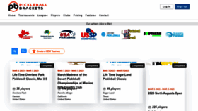 What Pickleballbrackets.com website looked like in 2023 (1 year ago)