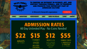 What Pacificpinball.org website looked like in 2023 (1 year ago)