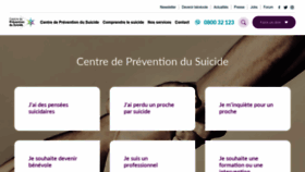 What Preventionsuicide.be website looked like in 2023 (1 year ago)
