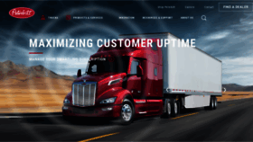 What Peterbilt.com website looked like in 2023 (1 year ago)