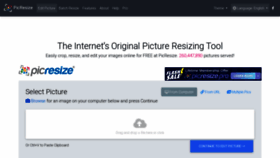What Picresize.com website looked like in 2023 (2 years ago)