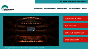 What Pacificsymphony.org website looked like in 2023 (1 year ago)