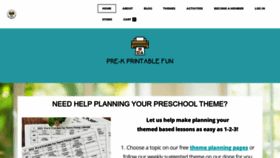 What Prekprintablefun.com website looked like in 2023 (1 year ago)