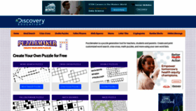 What Puzzlemaker.com website looked like in 2023 (1 year ago)