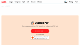 What Pdfunlock.com website looked like in 2023 (1 year ago)