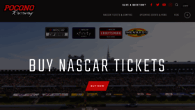 What Poconoraceway.com website looked like in 2023 (1 year ago)