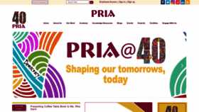 What Pria.org website looked like in 2023 (1 year ago)