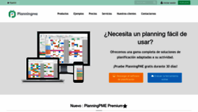What Planningpme.es website looked like in 2023 (1 year ago)