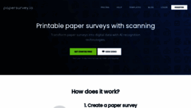 What Papersurvey.io website looked like in 2023 (1 year ago)