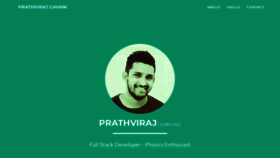 What Prathviraj.com website looked like in 2023 (1 year ago)