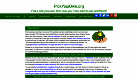 What Pickyourown.org website looked like in 2023 (1 year ago)