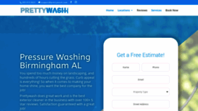 What Prettywash.com website looked like in 2023 (1 year ago)