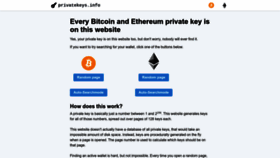 What Privatekeys.info website looked like in 2023 (1 year ago)