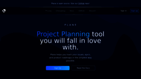 What Plane.so website looked like in 2023 (2 years ago)