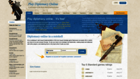 What Playdiplomacy.com website looked like in 2023 (1 year ago)