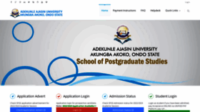 What Pgs.aaua.edu.ng website looked like in 2023 (1 year ago)