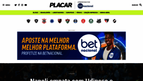 What Placar.com.br website looked like in 2023 (This year)