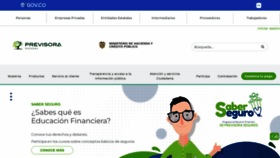 What Previsora.gov.co website looked like in 2023 (2 years ago)