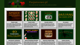 What Pasjansowo.pl website looked like in 2023 (This year)