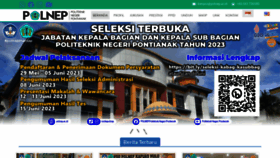 What Polnep.ac.id website looked like in 2023 (This year)